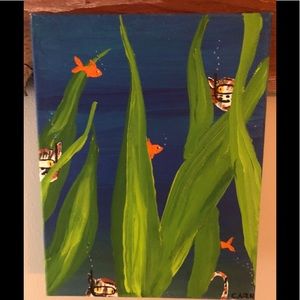 “Scuba Cats” canvas